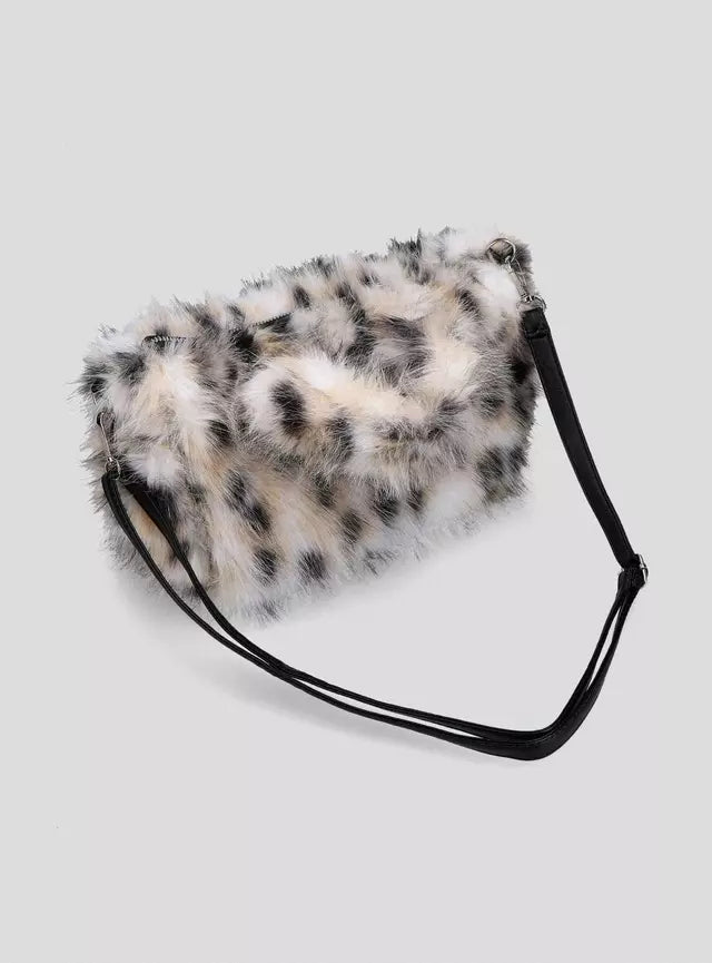 Cartera Crossbody Efecto Pelo
