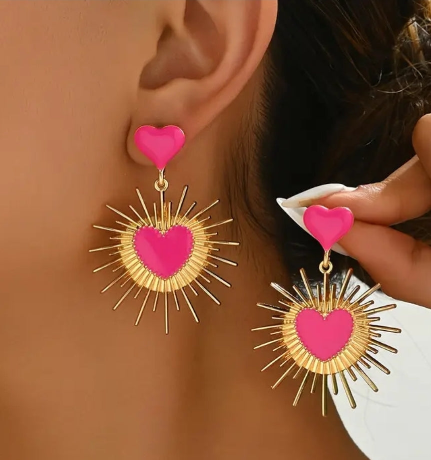 Aros corazon destello